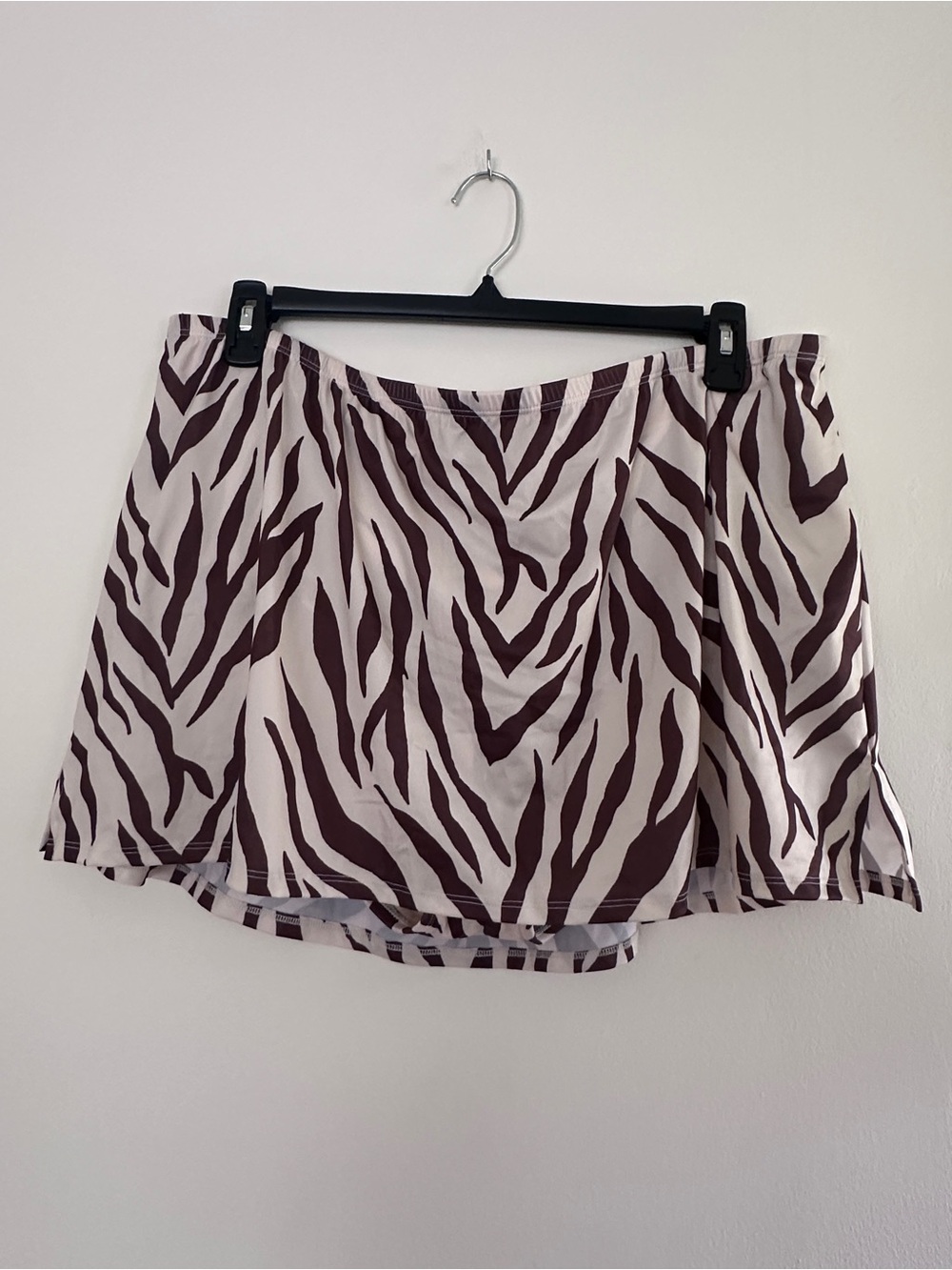 Cacique Women's Animal-Print Mini Skort Swim Bottom